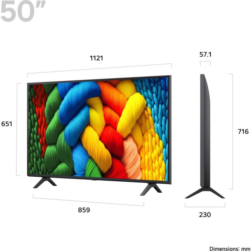 LG NANO80A6B 50" 4K Ultra HD NanoCell Smart TV