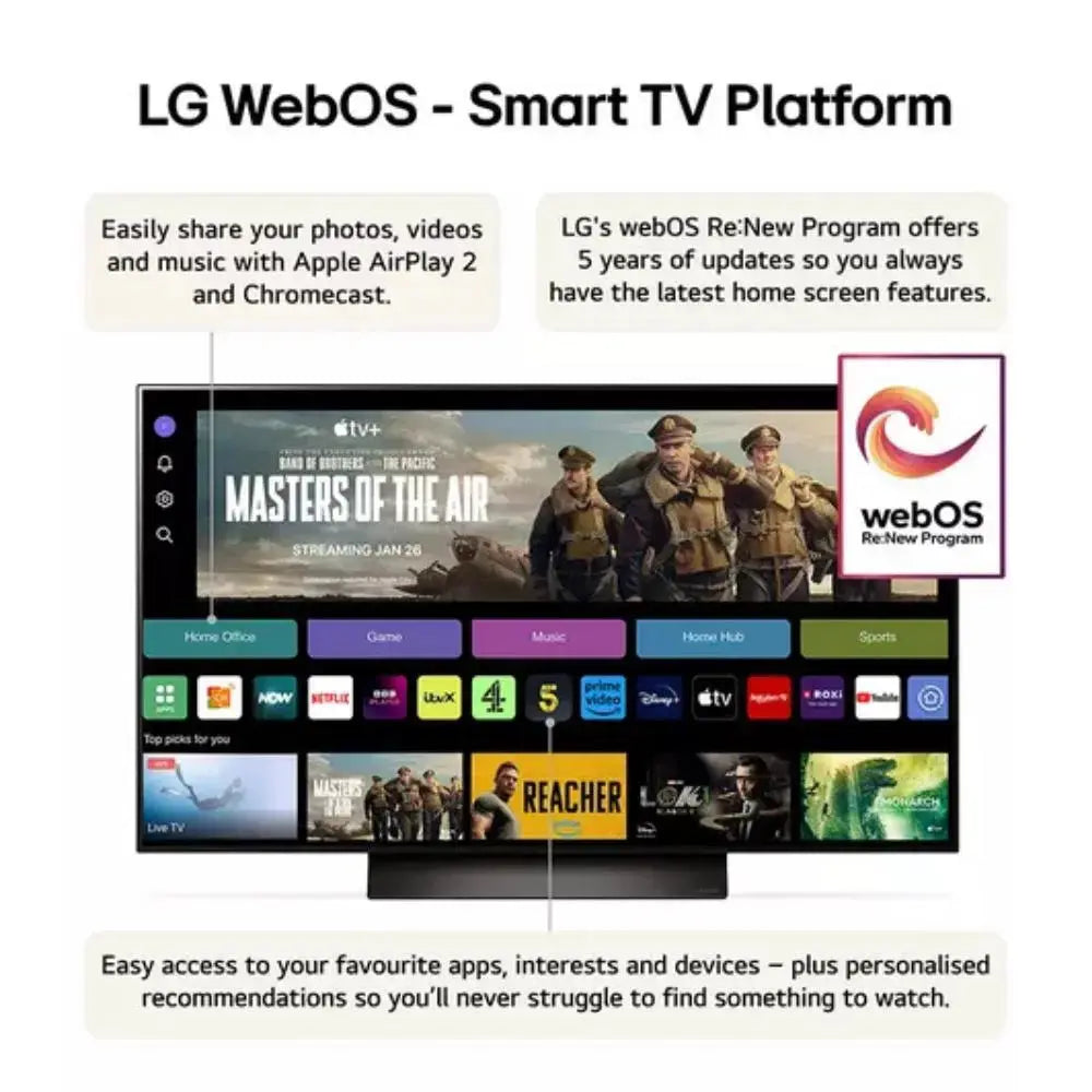 LG C4 65 inch OLED evo 4K HDR Smart TV