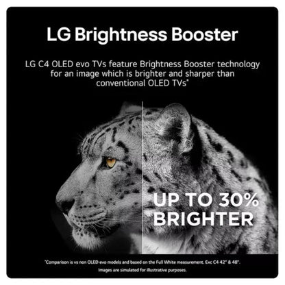 LG C4 65 inch OLED evo 4K HDR Smart TV