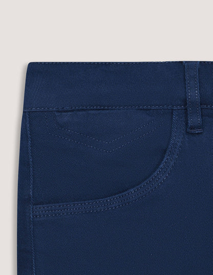 Short en jean ajusté bleu marine