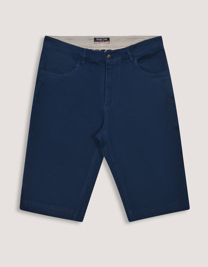 Short en jean ajusté bleu marine