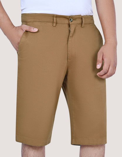 Rust Comfort Fit Denim Shorts