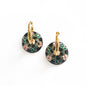 Alexandra Black Enamel Disc Earrings