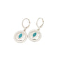 Yasmin Silver Lucky Evil Eye Charm Huggies