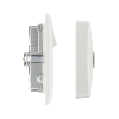 British General Nexus Double Switched 13A Power Socket with Door Chime - White