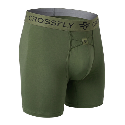 Caleçons boxeurs 7" Lux pour homme – Olive/Noir