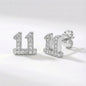 Laila 11:11 Stud Earrings | Silver