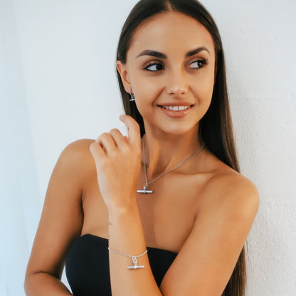 Lola T-Bar Bracelet | 925 Sterling Silver