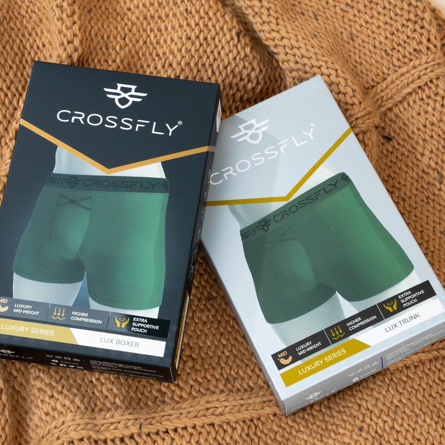 Caleçons de bain Lux pour hommes 4" – Olive/Noir