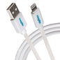 Maplin Premium Apple MFI Certified Tangle-Free Lightning to USB-A 2.0 Cable - White, 1.5m