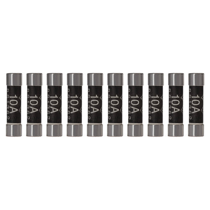 Maplin 10 Amp Domestic Fuse BS1362 6.3mm x 25.4mm - Pack of 10