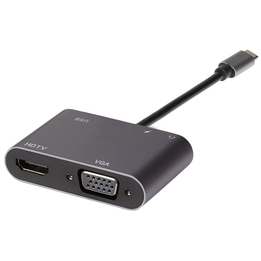 Nikkai USB-C Hub - HDMI 4K, VGA & Audio Multiport