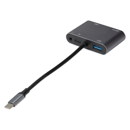 Nikkai USB-C Hub - HDMI 4K, VGA & Audio Multiport
