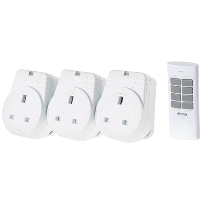Maplin ORB RF Remote Plug Sockets - 3 Pack White