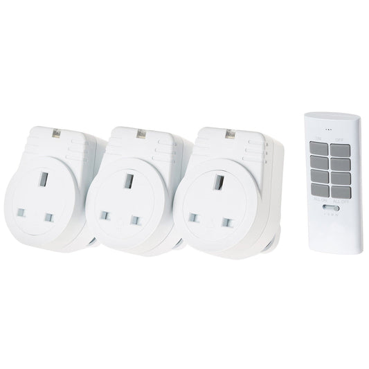 Maplin ORB RF Remote Plug Sockets - 3 Pack White