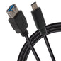 Maplin Pro USB-C Male to USB-A 3.1 Female Gen 2 60W Super Speed Data Transfer & Charging Adapter Cable - Black, 1m