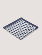 Dotted Silk Pocket Square – Silver & Navy