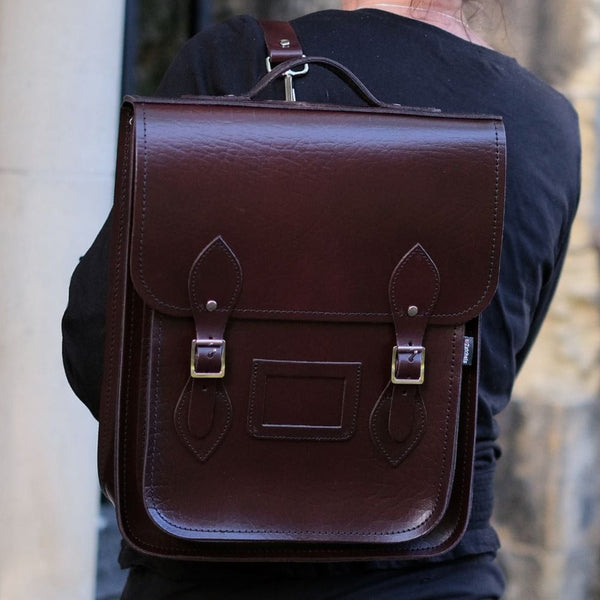 Sac à dos de ville en cuir fait main - Executive - Vert course britannique