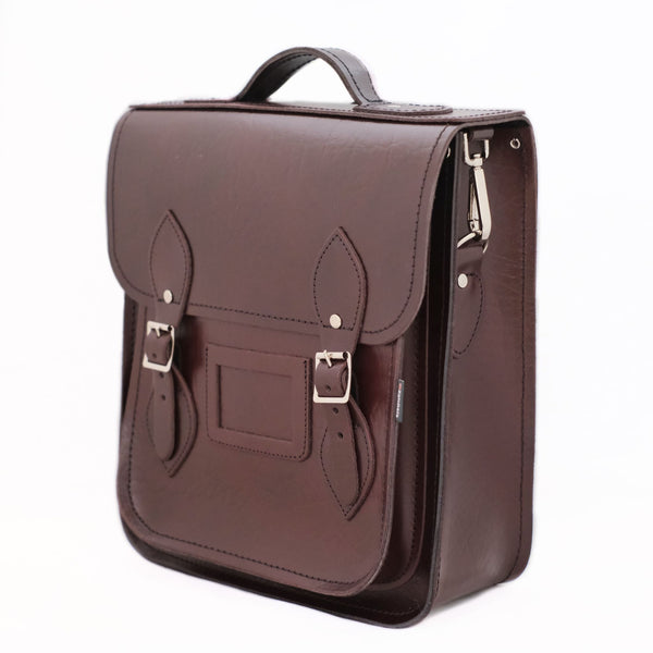 Sac à dos de ville en cuir fait main - Rouge Marsala Exécutif
