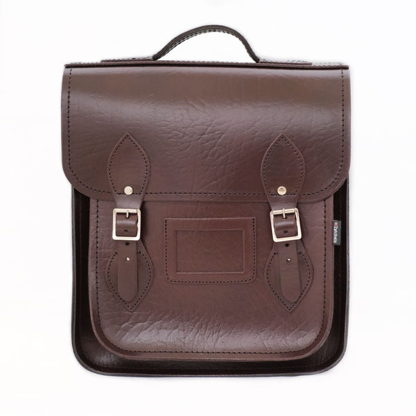 Sac à dos de ville en cuir fait main - Rouge Marsala Exécutif