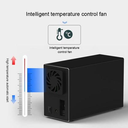 Blueendless Type-C / USB-C Interface 3.5 inch 2 Bay RAID Combination Array HDD External Enclosure (AU Plug)