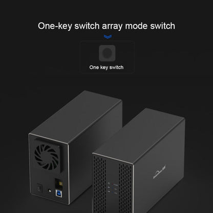 Blueendless Type-C / USB-C Interface 3.5 inch 2 Bay RAID Combination Array HDD External Enclosure (AU Plug)