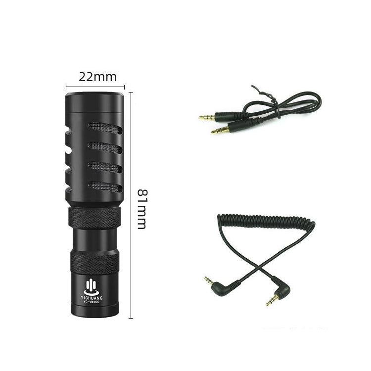 Microphone portable réducteur de bruit à pointage YICHUANG YC-VM100, port 3,5 mm