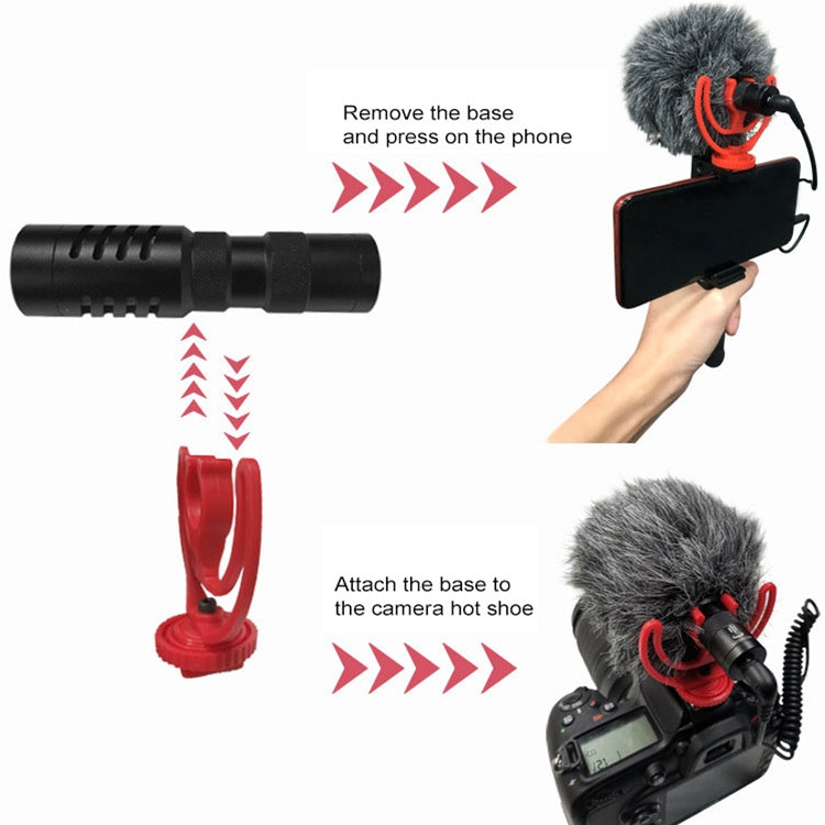 Microphone portable réducteur de bruit à pointage YICHUANG YC-VM100, port 3,5 mm