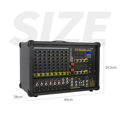 XTUGA PM1202 900W 10 Channel Stage Power Mixer 24Bit Multil-FX Processor Dual 99 DSP Effect DJ Amplifier (UK Plug)