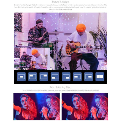 FEELWORLD L1 PLUS Multi-camera Video Mixer Switcher Touch Screen PTZ Control USB3.0 Fast Streaming Switcher (US Plug)