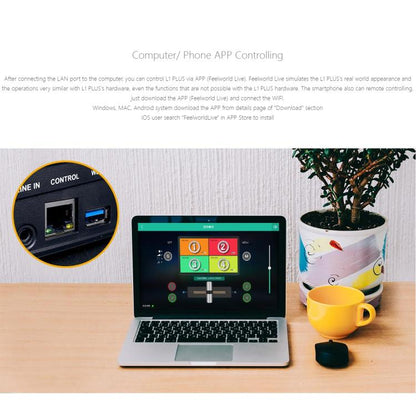 FEELWORLD L1 PLUS Multi-camera Video Mixer Switcher Touch Screen PTZ Control USB3.0 Fast Streaming Switcher (US Plug)