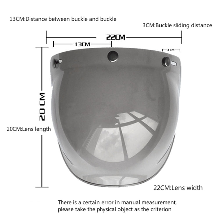 Visière Bulle pour Casque de Moto Soman, Visière de Casque Ouvert, Pare-Brise de Casque avec Cadre Transparent (Jaune)