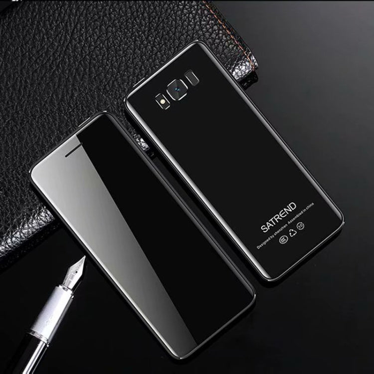 Téléphone portable carte SATREND S10, écran tactile 2,4 pouces, MTK6261D, compatible Bluetooth, FM, GSM, double SIM (noir)