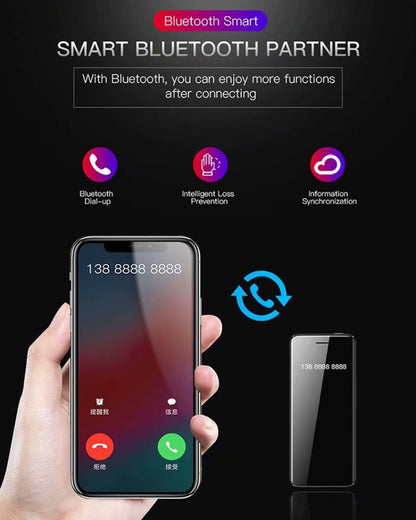 Téléphone portable carte SATREND S10, écran tactile 2,4 pouces, MTK6261D, compatible Bluetooth, FM, GSM, double SIM (noir)