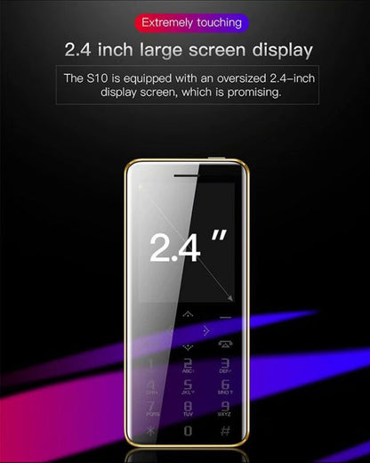 Téléphone portable carte SATREND S10, écran tactile 2,4 pouces, MTK6261D, compatible Bluetooth, FM, GSM, double SIM (noir)
