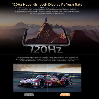 [HK Warehouse] HOTWAV Hyper 7 Rugged Phone, 8GB+256GB, 10800mAh, 6.6 inch Android 14 MediaTek Dimensity 7050 5G, Network: 5G, OTG, NFC (Black)