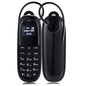 Téléphone portable AIEK KK1 Mini, clavier anglais, casque Bluetooth mains libres, MTK6261DA, anti-perte, carte SIM unique, réseau : 2G (noir)