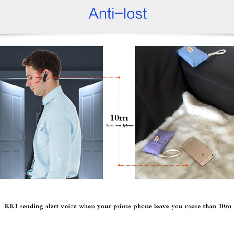 Téléphone portable AIEK KK1 Mini, clavier anglais, casque Bluetooth mains libres, MTK6261DA, anti-perte, carte SIM unique, réseau : 2G (noir)
