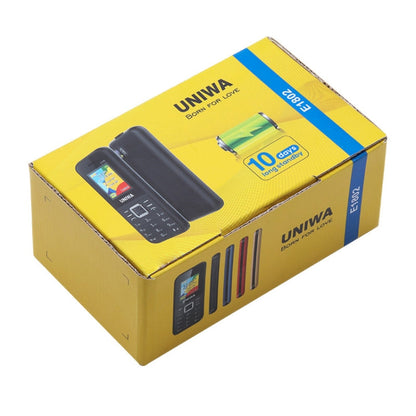 UNIWA E1802 Mobile Phone, 1.77 inch, 1800mAh Battery, SC6531DA, 21 Keys, Support Bluetooth, FM, MP3, MP4, GSM, Dual SIM(Black)