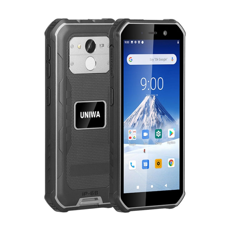 UNIWA F963 Rugged Phone, 3GB+32GB, IP68 Waterproof Dustproof Shockproof, 5.5 inch Android 10.0 MTK6739 Quad Core up to 1.25GHz, Network: 4G, NFC, OTG (Black Grey)