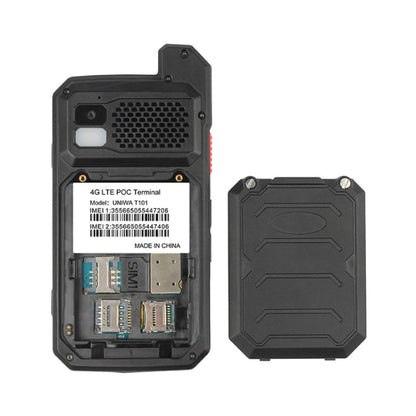 UNIWA T101 Walkie Talkie Rugged Phone, 2GB+16GB, IP67 Waterproof Dustproof Shockproof, 4600mAh Battery, 4.0 inch Android 7.0 MTK6753 Octa Core up to 1.3GHz, Network: 4G, NFC, POC, SOS(Black)