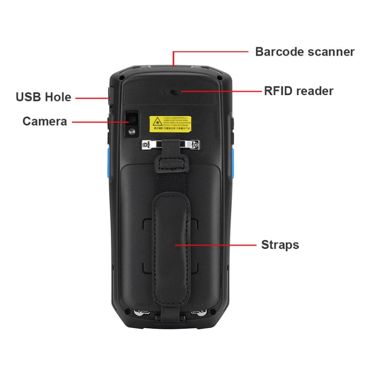 UNIWA S9000 Scanner Terminal Rugged Phone, 2GB+16GB, Waterproof Dustproof Shockproof, 4800mAh Battery, 5.0 inch Android 9.0 MTK6761 Quad Core up to 2.0GHz, Network: 4G(Black)
