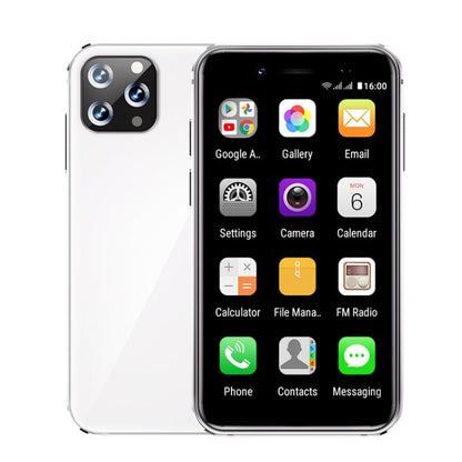 SOYES i14 Mini Smart Card Phone, 2GB+32GB, 3.0 inch Android 8.1 MTK6580 Quad Core 1.3GHz, Network: 3G, Dual SIM, Global Version with Google Play(White)