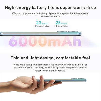 Honor Play 40 Plus 5G RKY-AN00, 6 Go+128 Go, Appareil photo 50MP, Version chinoise