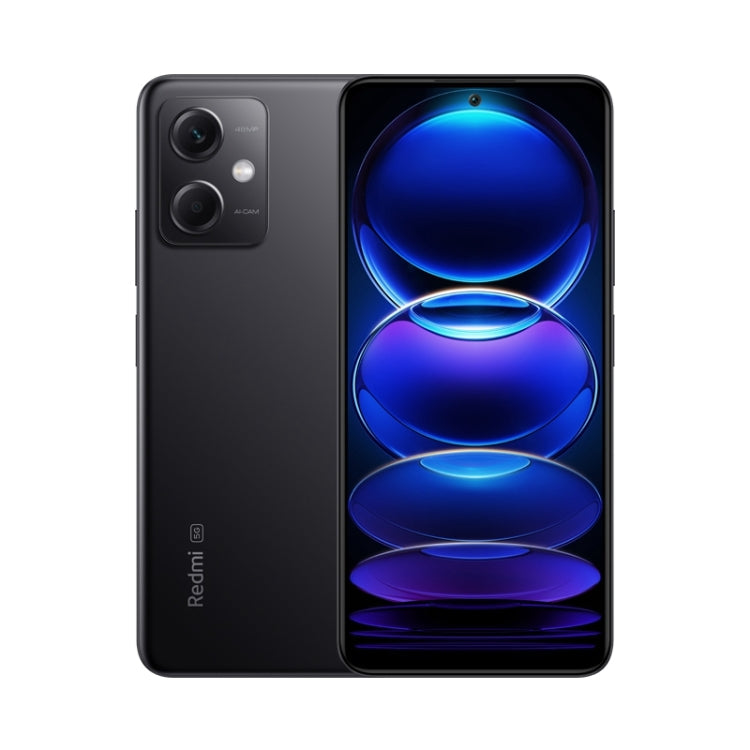Xiaomi Redmi Note 12 5G, 48MP Camera, 6GB+128GB, Dual Back Cameras, 5000mAh Battery, Side Fingerprint Identification, 6.67 inch MIUI 13 Qualcomm Snapdragon 4 Gen1 Octa Core up to 2.0GHz, Network: 5G, Dual SIM, IR, Not Support Google Play(Black)