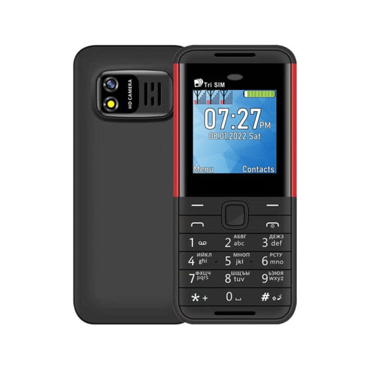 Téléphone portable SERVO BM5310 Mini, clavier russe, écran 1,33 pouce, MTK6261D, 21 touches, prise en charge Bluetooth, FM, son magique, enregistrement automatique des appels, GSM, triple SIM (Noir Rouge)