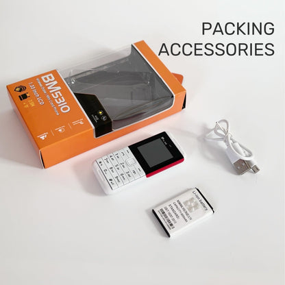 SERVO BM5310 Mini téléphone portable, clavier russe, 1,33 pouces, MTK6261D, 21 touches, prend en charge le Bluetooth, la FM, le son magique, l'enregistrement automatique des appels, le GSM, Triple SIM (Blanc)