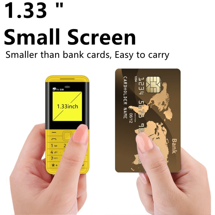 Téléphone portable mini SERVO BM5310, clavier russe, écran de 1,33 pouce, MTK6261D, 21 touches, prend en charge le Bluetooth, la radio FM, l'effet sonore magique, l'enregistrement automatique des appels, le GSM, Triple SIM (noir+vert)