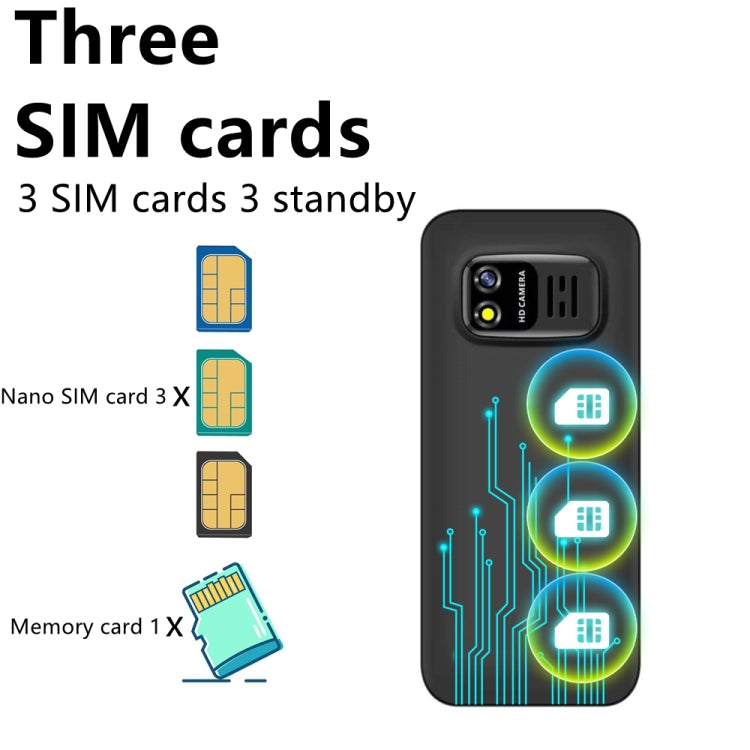 SERVO BM5310 Mini téléphone portable, clavier russe, 1,33 pouces, MTK6261D, 21 touches, prend en charge le Bluetooth, la FM, le son magique, l'enregistrement automatique des appels, le GSM, Triple SIM (Blanc)