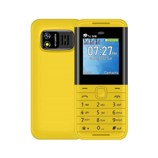Téléphone portable SERVO BM5310 Mini, clavier anglais, 1,33 pouce, MTK6261D, 21 touches, prend en charge Bluetooth, FM, son magique, enregistrement automatique des appels, GSM, triple SIM (jaune)